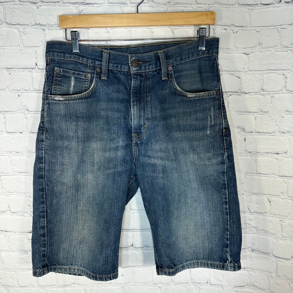 Levi's 569 Loose Straight Mens Denim Shorts W30 Medium Wash Blue Cotton Jean